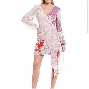 Gorgeous Belle Badgley Mischka Renee Combo Printed Floral Cocktail Dress Size 6